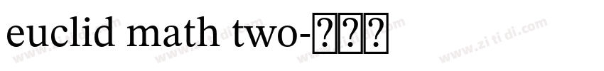 euclid math two字体转换